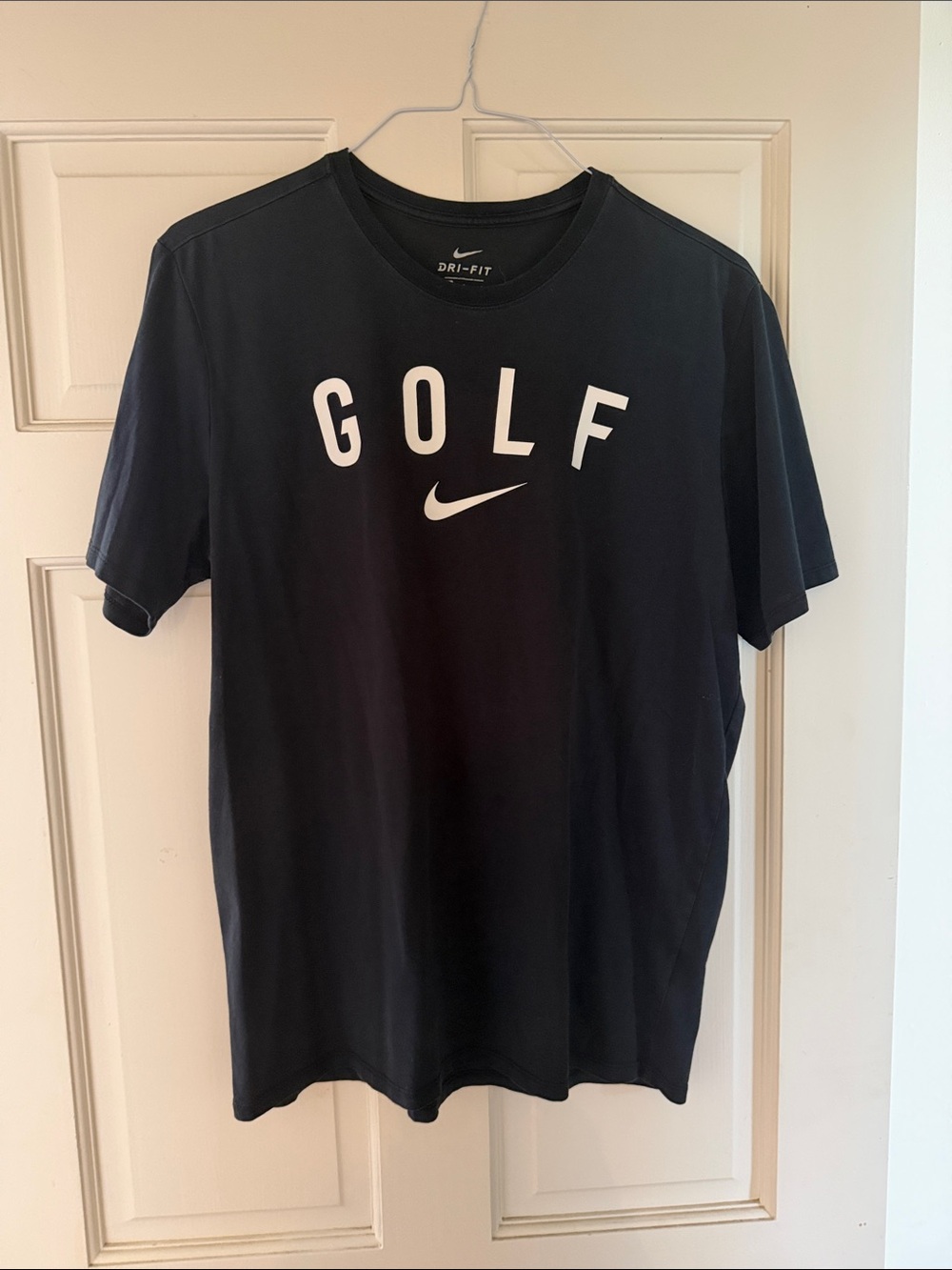 Nike NAVY GOLF Short Sleeve Dri-FIT Tee with White Logo